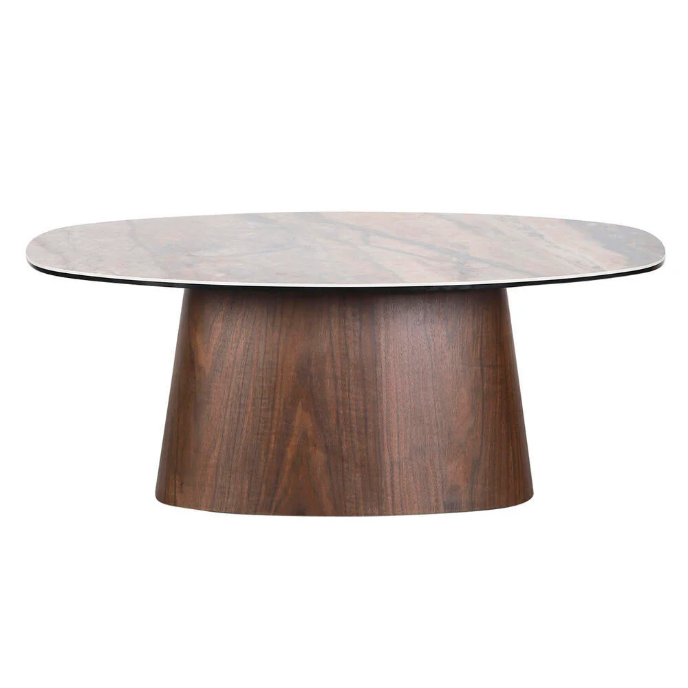 Danish Salontafel – Keramisch Onyx / Walnootfineer - Afbeelding 4