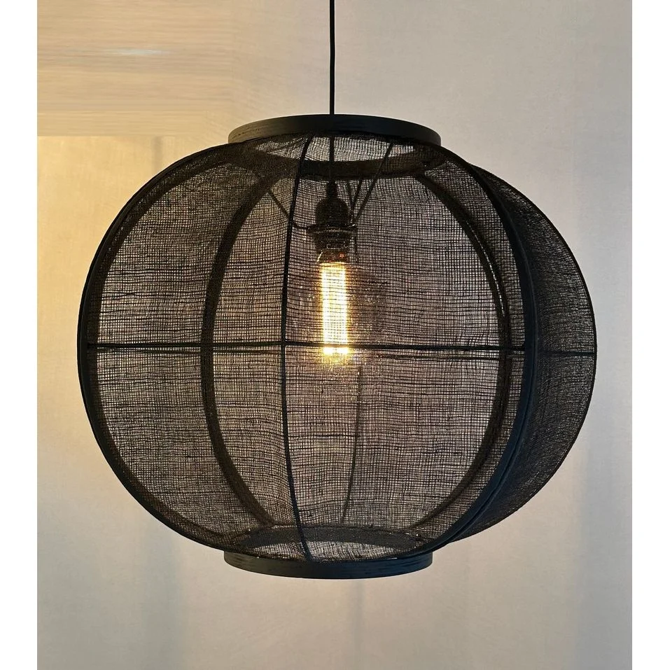 Fabric Hanglamp Ø48cm Zwart - Afbeelding 2