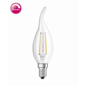 Osram Tipkaars lamp F-LED CLBA40H Dimbaar 3,4W 827 E14 Helder