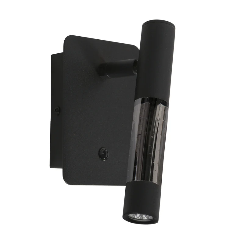 Steinhauer Alisio 1-lichts Wandlamp Mat Zwart/Zwart - Afbeelding 8