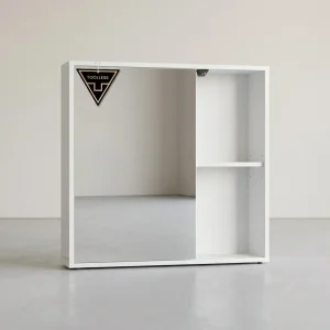 Badkamer Spiegelkast - Werkzeugloze Montage - Met Verstelbare Planken