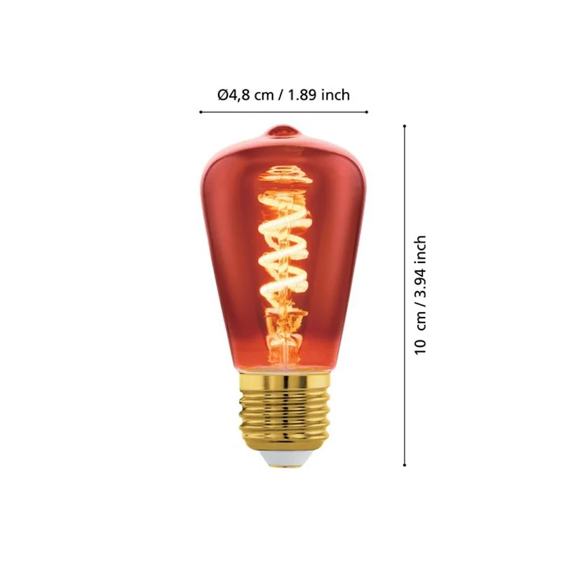 EGLO ledfilamentlamp ST48 koper spiraal E27 4W - Afbeelding 4
