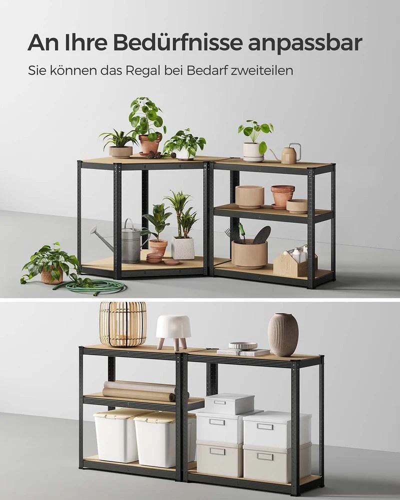 Hoekopbergrek Met Hoge Draagkracht – Modulair Stellingrek – Verstelbare Planken – Voor Garage, Kelder & Opslagruimte - Afbeelding 8