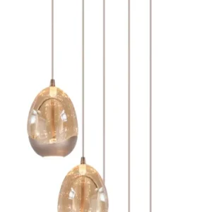Highlight Golden Egg 5-Lichts hanglamp Champagne/Gold