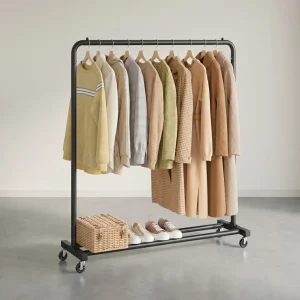 Kledingrek – Kledingstang op Wielen – Staal – Draagvermogen tot 50 kg