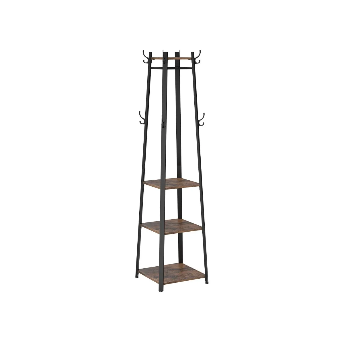 Hoekkledingrek met Kapstokhaken en Planken – Industrieel Design – Ruimtebesparend en Functioneel - Afbeelding 3