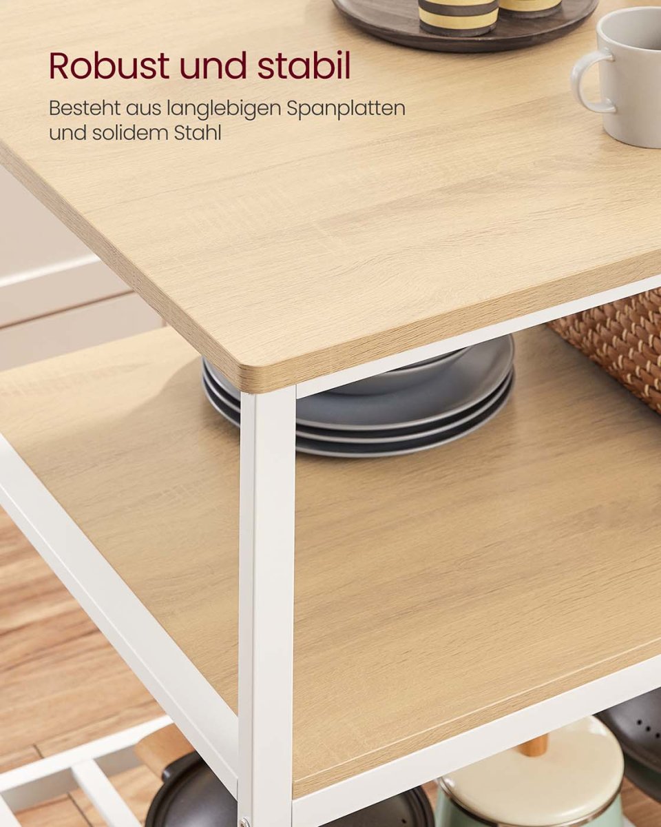 Keukenkastje – 3-laags Kruidenrek – Stalen frame – 60 x 120 x 90 cm – Industriële stijl - Afbeelding 9