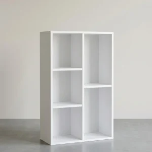 Boekenkast – Opbergkast – 5 Vakken – 50 x 24 x 80 cm – Wit