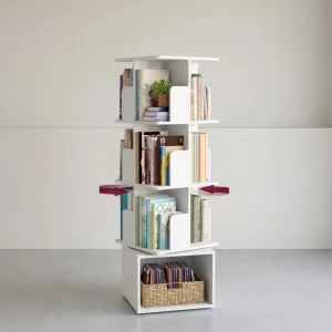Draaibare Boekenkast - Custos Collectie - 4 Niveaus - Open Vakken