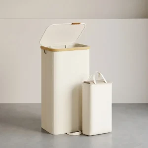 Wasmand 100L - Met Deksel En Uitneembare Waszak - Voor Slaapkamer Of Badkamer