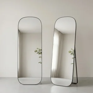 Staande Spiegel 160 x 50 cm – Gehard Glas met Aluminium Frame – Breukvast & Elegant