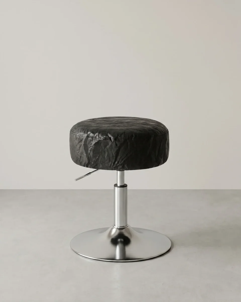 Make-up Kruk Draaibaar – In Hoogte Verstelbaar – 360° – PU met Gletsjerpatroon – Kaptafelkruk tot 120 kg