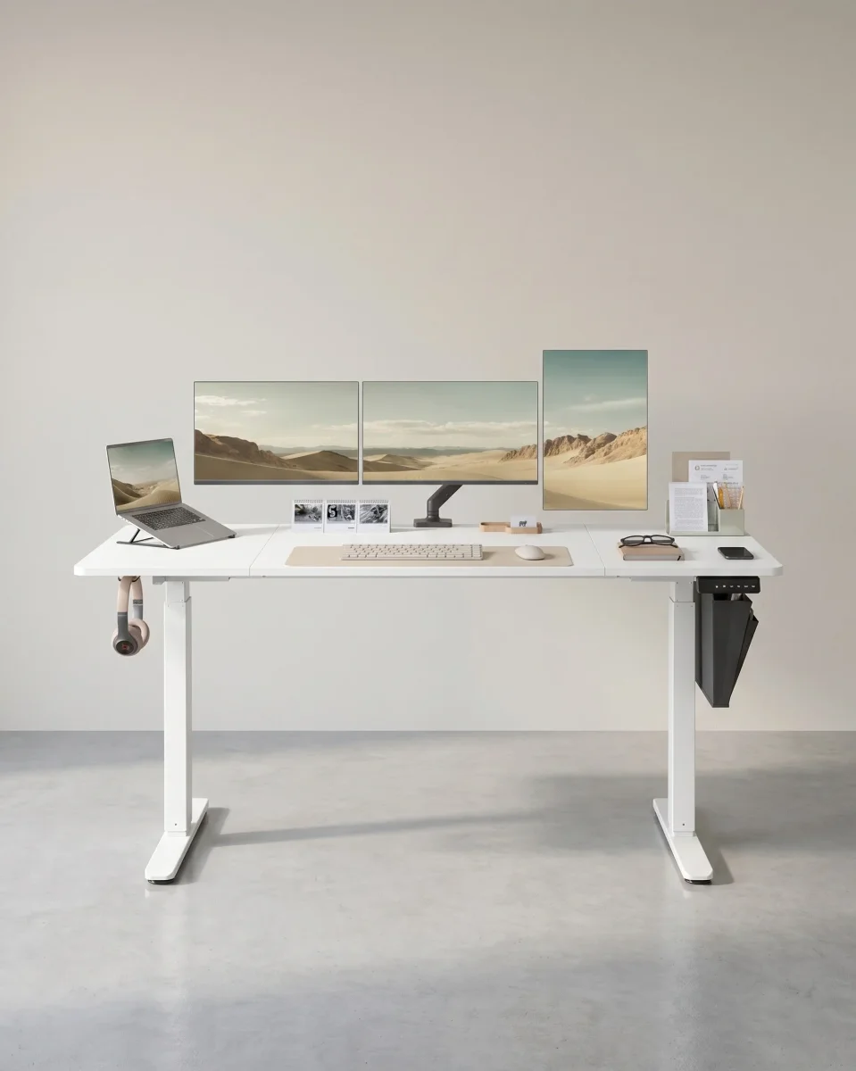 Zit Sta Bureau Elektrisch – Hoog Laag Bureau – In Hoogte Verstelbaar – Ergonomisch - Afbeelding 3