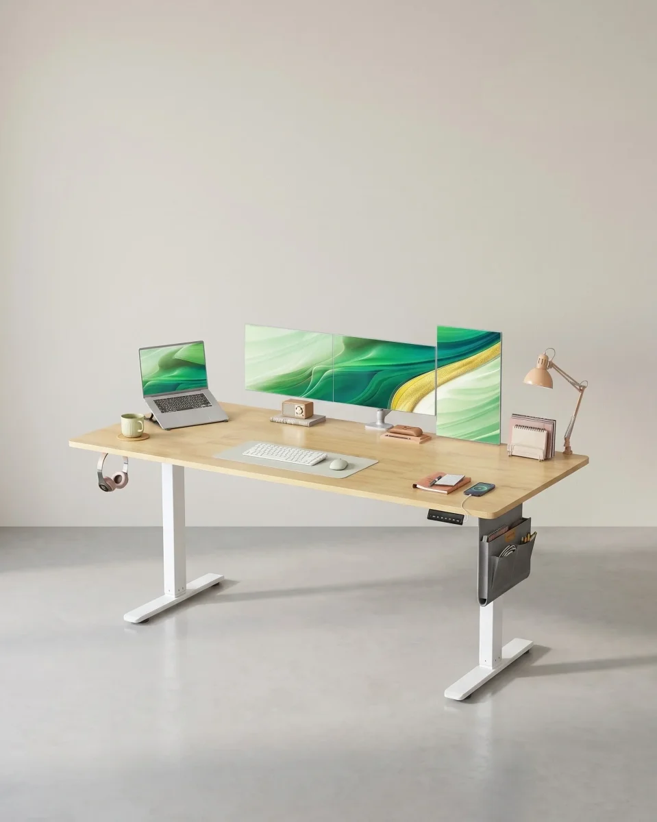 Zit Sta Bureau Elektrisch 180 x 80 cm – In Hoogte Verstelbaar – 4 Geheugenstanden – USB-C – Kabelbeheer - Afbeelding 4