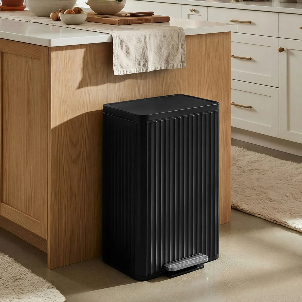 Slanke Prullenbak Keuken 50 L - Hoge Pedaalemmer Met Softclose-deksel - Met Binnenemmer - Afbeelding 5