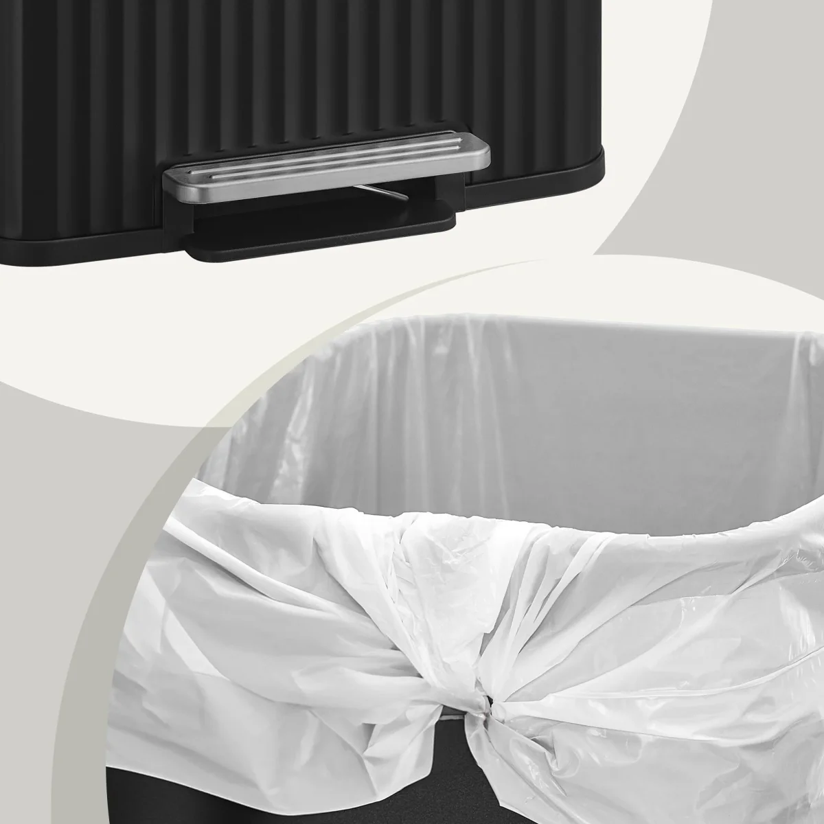 Slanke Prullenbak Keuken 50 L - Hoge Pedaalemmer Met Softclose-deksel - Met Binnenemmer - Afbeelding 8