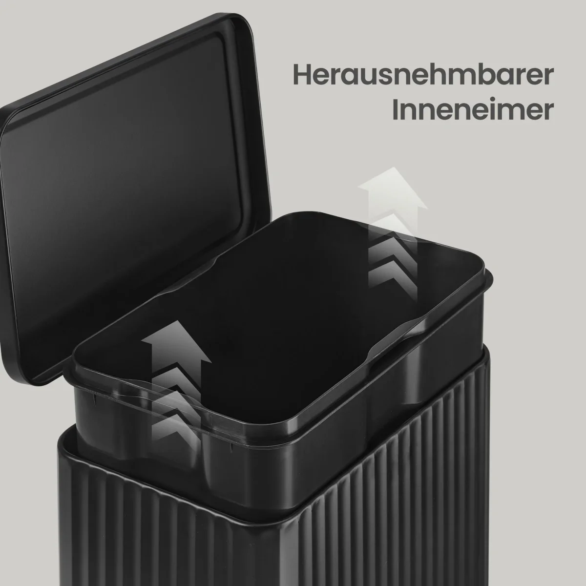 Slanke Prullenbak Keuken 50 L - Hoge Pedaalemmer Met Softclose-deksel - Met Binnenemmer - Afbeelding 9