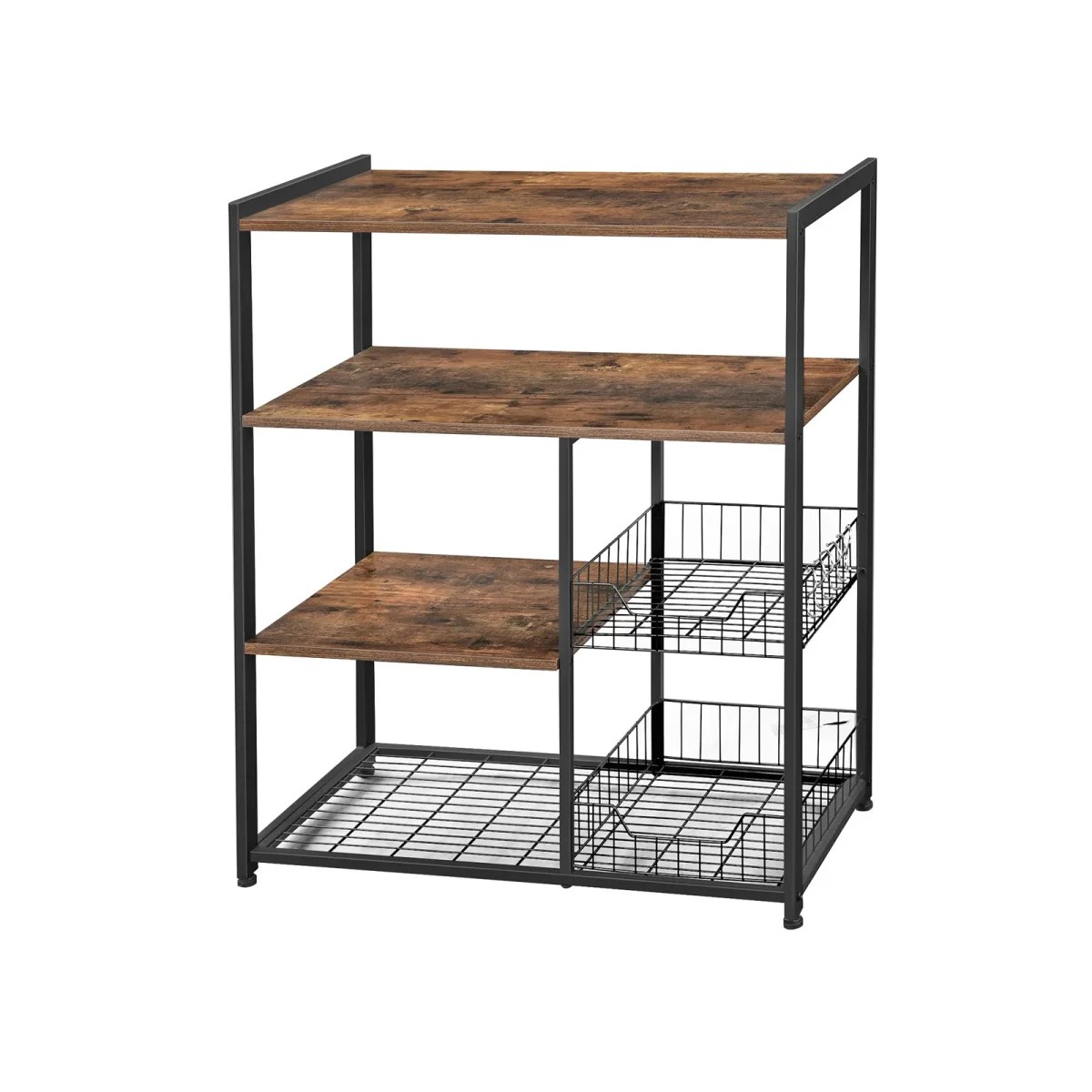 Keukenrek met Haken en Mandjes – Industrieel Design – Compact en Functioneel – 80 cm Breed - Afbeelding 4