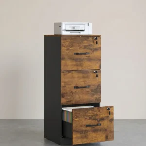 Archiefkast Smal – Met 3 Lades en Slot – Ruimtebesparend – Voor Thuiskantoor