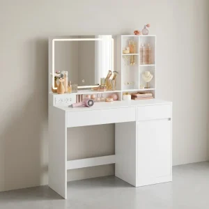 Moderne Kaptafel met Verlichting en Stopcontacten - USB-aansluiting
