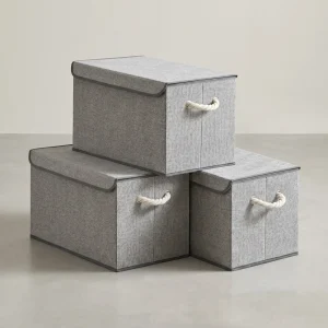 Opbergbox Set - 3-Delig Met Deksel - Voor Cube Organizer En Kledingkast