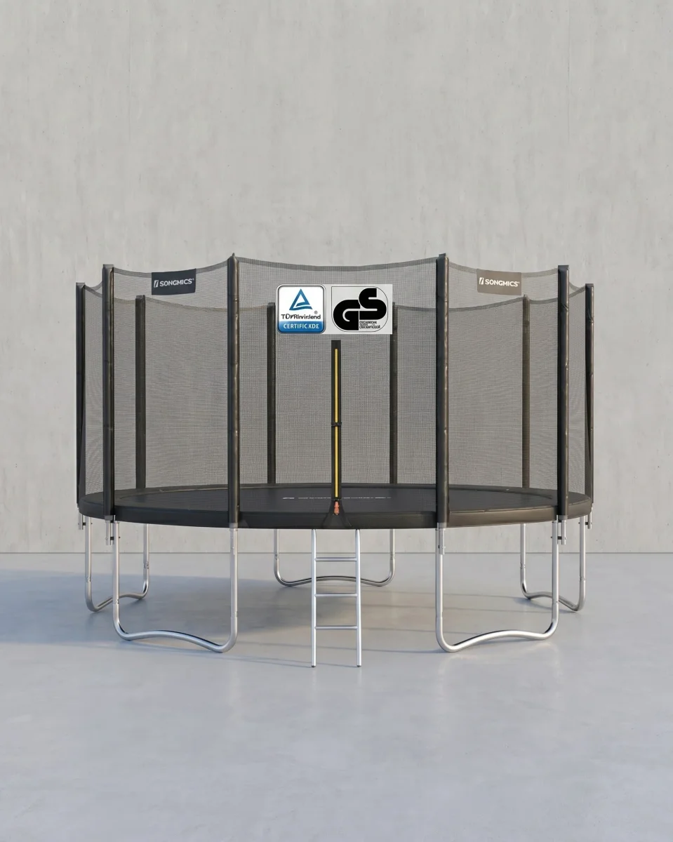 XXL Trampoline Met Veiligheidsnet - Rechte Stangen - Belastbaar Tot 150 Kg