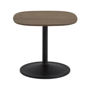 tafel Soft Side - 45 x 45 cm smoked Oak - Black