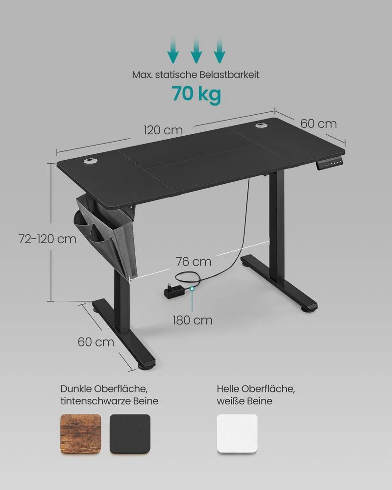 Zit Sta Bureau Elektrisch – Hoog Laag Bureau – In Hoogte Verstelbaar – Ergonomisch - Afbeelding 9