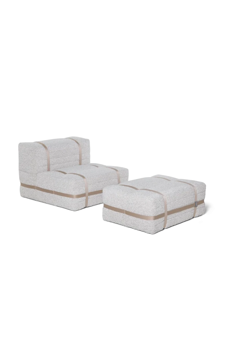 Haybale Lounge Chair met voetenbank - Afbeelding 9