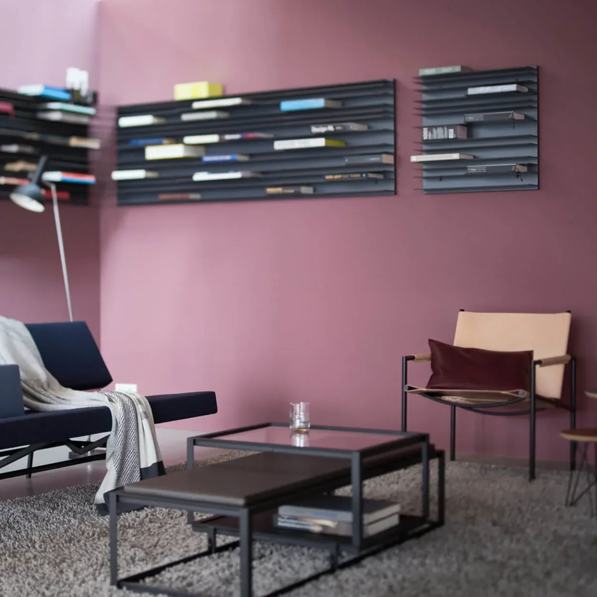 Paperback boekenkast - 120 x 60 cm. - antraciet - Afbeelding 4