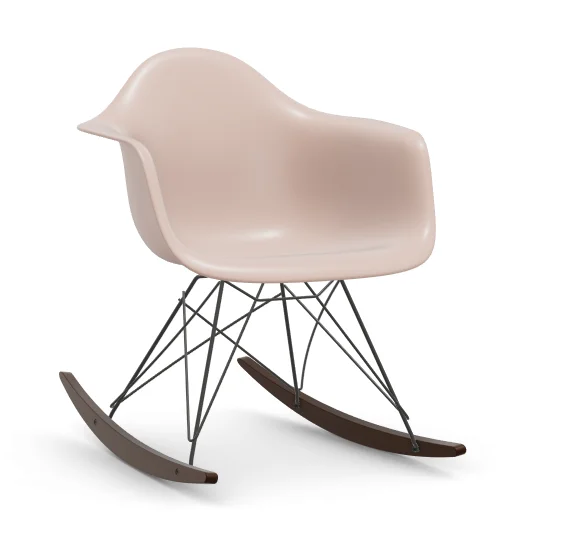 Eames Plastic Armchair RAR RE - zwart & esdoorn donker onderstel