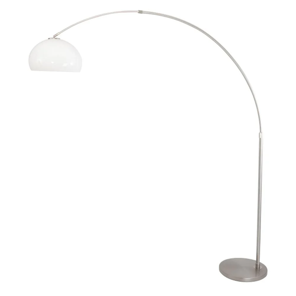 Steinhauer Vloerlamp Sparkled Light 9678ST Staal/Opaal kap